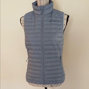Eddie Bauer Women's Blue-Gray Puffer Vest, XS